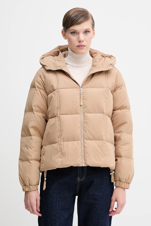 United Colors of Benetton kurtka puchowa kolor brązowy zimowa oversize 22T6DN086 - zdjęcie produktu nr 1