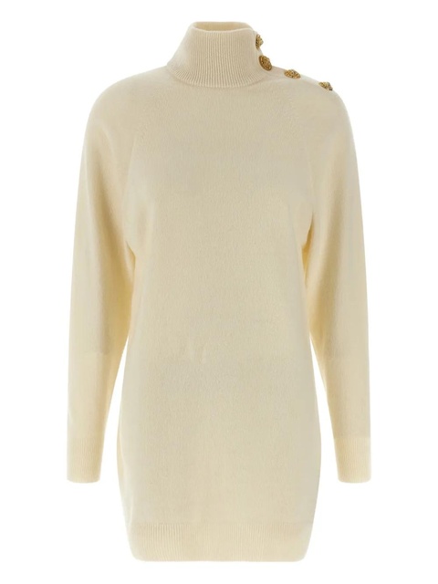Balmain high-neck button mini dress - Neutrals - zdjęcie produktu nr 1