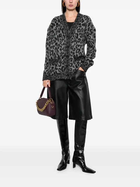 ANINE BING Banks animal-pattern cardigan - Grey - zdjęcie produktu nr 2