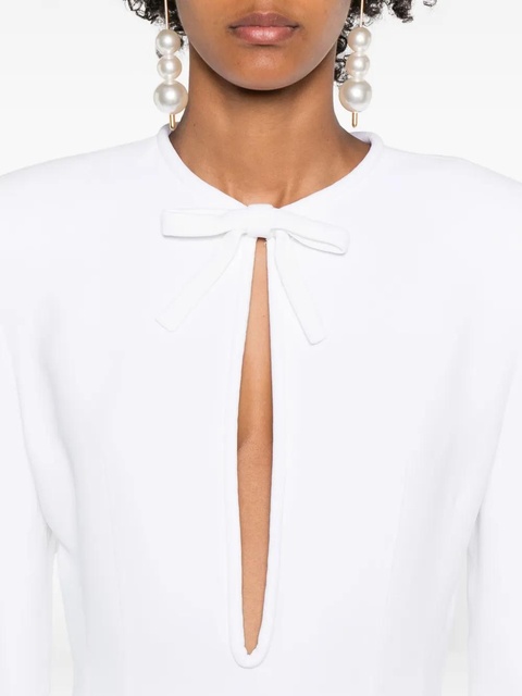 Rowen Rose bow-detail side-slit maxi dress - White - zdjęcie produktu nr 2