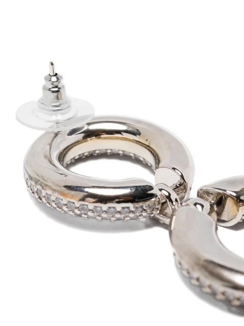 Self-Portrait double-circle embellished earrings - Silver - zdjęcie produktu nr 2