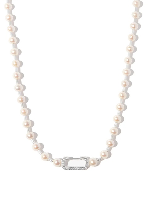 EÉRA 18kt white gold diamond and pearl necklace - Silver - zdjęcie produktu nr 2