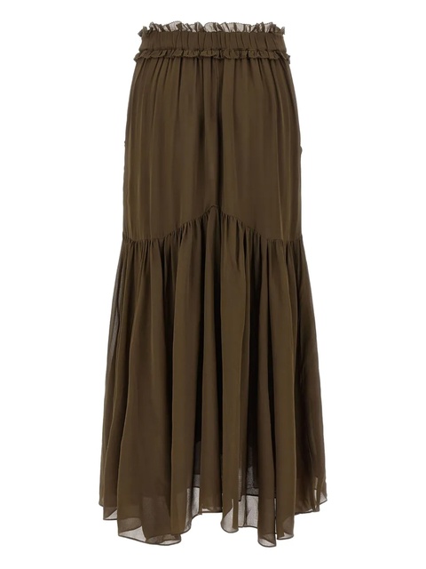 MARANT ÉTOILE Besma ruffled maxi skirt - Green - zdjęcie produktu nr 2