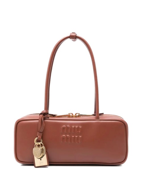 Miu Miu Beau leather tote bag - Brown - zdjęcie produktu nr 1