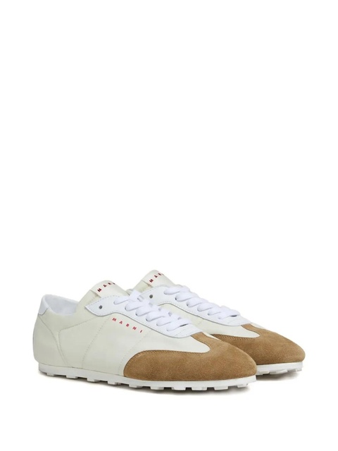 Marni Softy Soccer suede-detail leather sneakers - White - zdjęcie produktu nr 2