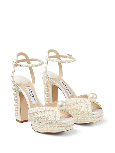 Jimmy Choo Sacaria 120mm platform sandals - White - zdjęcie produktu nr 2