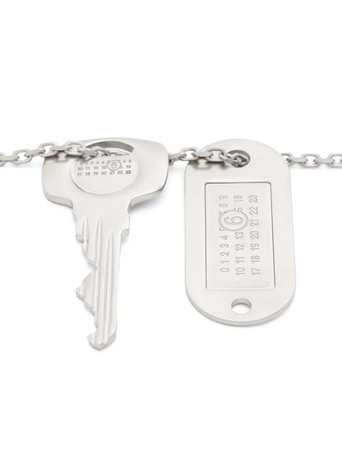 MM6 Maison Margiela Key-charm necklace - Silver - zdjęcie produktu nr 1