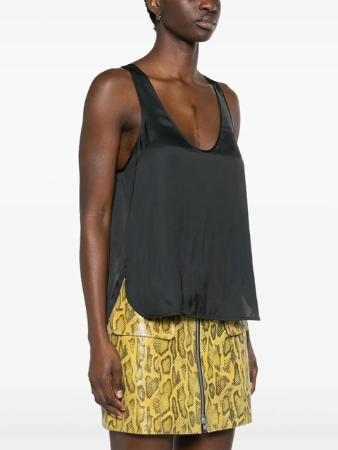 Zadig&Voltaire Carys satin-finish tank top - Black - zdjęcie produktu nr 2