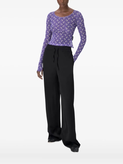 Marine Serre Moon mesh second-skin top - Purple - zdjęcie produktu nr 2