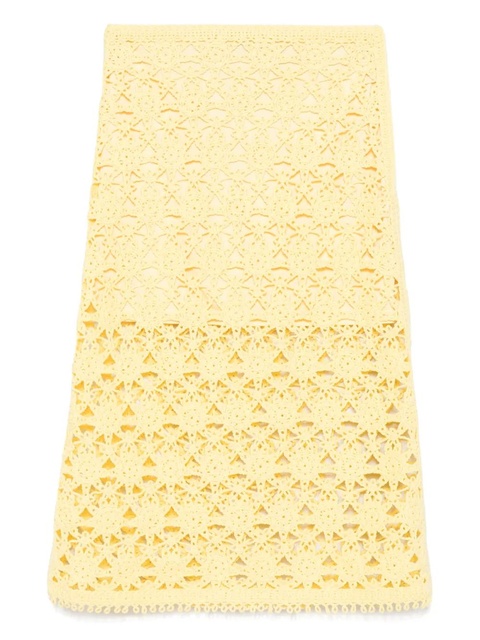 Maje sun-patterned midi skirt - Yellow - zdjęcie produktu nr 1