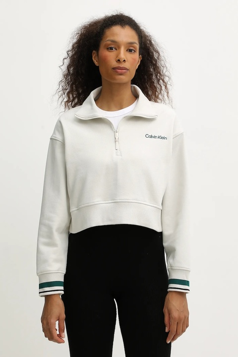 Calvin Klein Performance bluza damska kolor beżowy gładka LVGWF5W310 - zdjęcie produktu nr 1