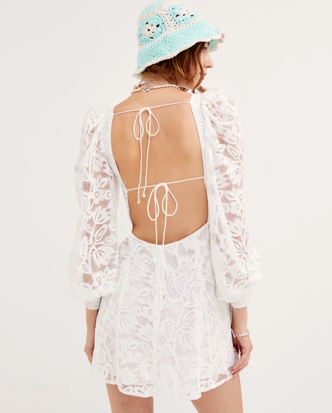 FOR LOVE & LEMONS - Biała sukienka Maureen - zdjęcie produktu nr 2