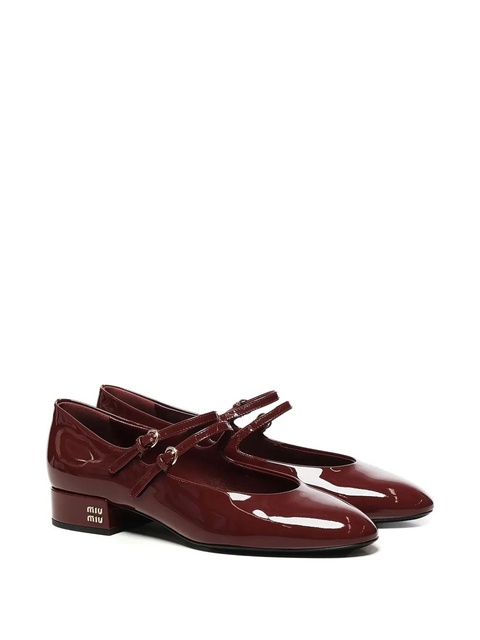 Miu Miu double-strap pumps - Red - zdjęcie produktu nr 2