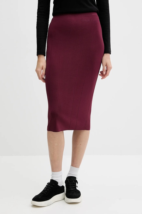Armani Exchange spódnica kolor bordowy midi ołówkowa XW001302 AF10352 - zdjęcie produktu nr 1