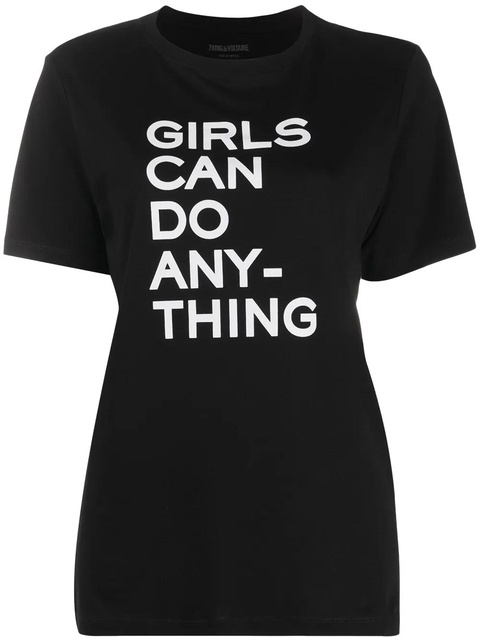 Zadig&Voltaire slogan print round neck T-shirt - Black - zdjęcie produktu nr 1