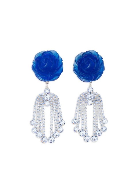 Magda Butrym rose-embellished earrings - Blue - zdjęcie produktu nr 1