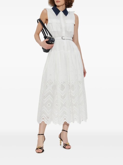 Self-Portrait belted midi dress - White - zdjęcie produktu nr 2