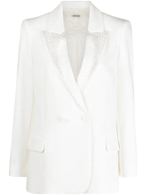 Zadig&Voltaire Visit rhinestone-embellished blazer - White - zdjęcie produktu nr 1