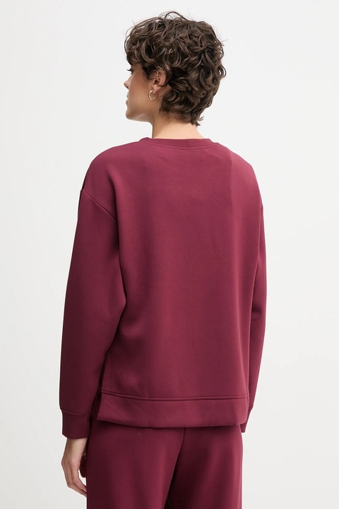United Colors of Benetton bluza damska kolor bordowy gładka 3Y2F3M07M - zdjęcie produktu nr 2