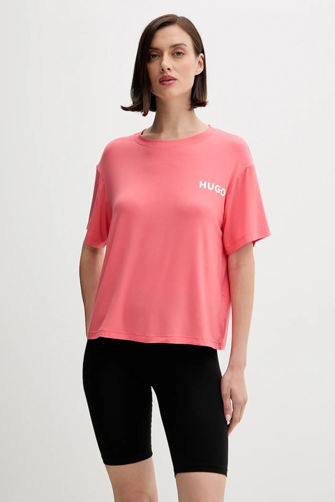 HUGO t-shirt lounge kolor różowy 50490707 - zdjęcie produktu nr 2