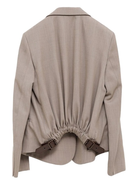 LOEWE belted cinched-back jacket - Neutrals - zdjęcie produktu nr 1