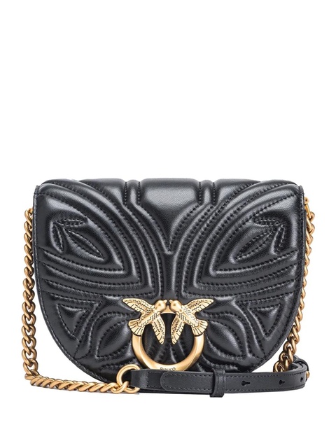 PINKO Love leather crossbody bag - Black - zdjęcie produktu nr 1