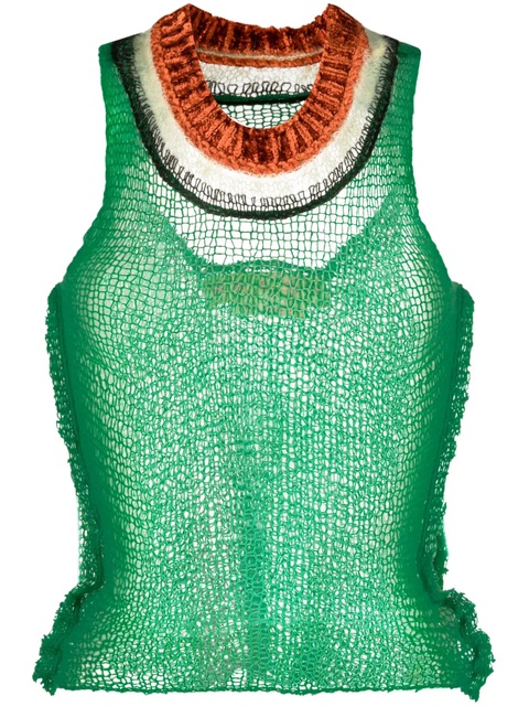 Marni open-back knitted top - Green - zdjęcie produktu nr 1