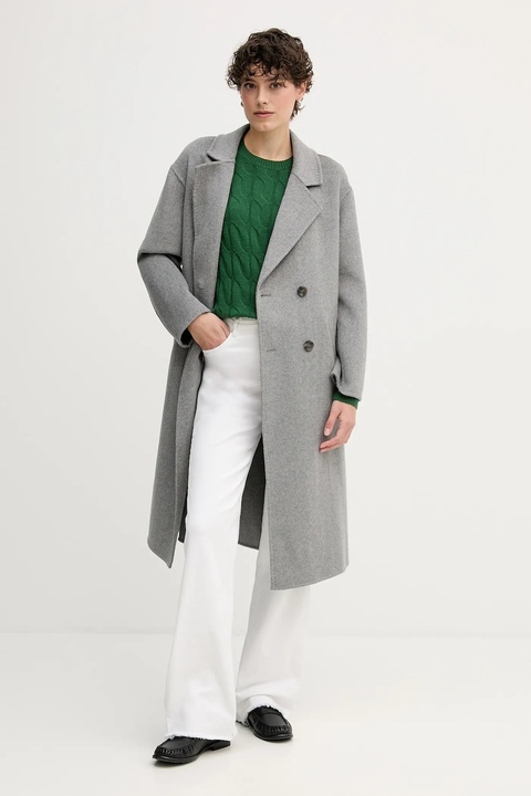 Gaudi płaszcz z dodatkiem wełny kolor szary 521FD35010 - zdjęcie produktu nr 1