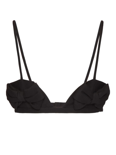Valentino Garavani Crepe Couture bow-embellished bralette - Black - zdjęcie produktu nr 1