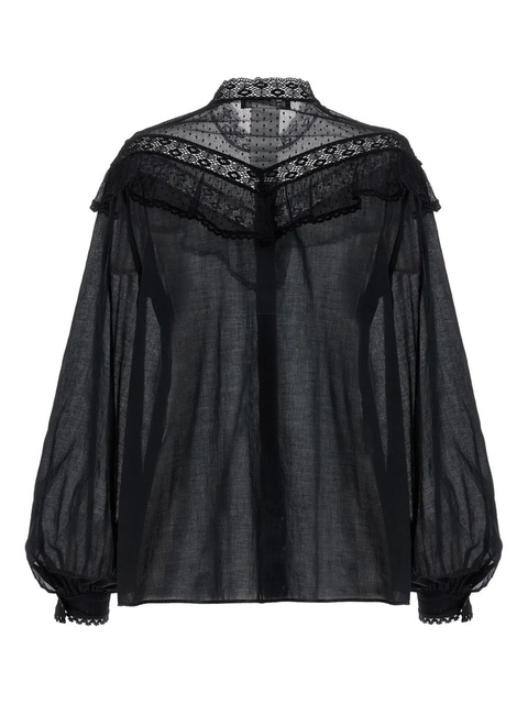 Max Mara Astice lace-trimmed blouse - Black - zdjęcie produktu nr 2