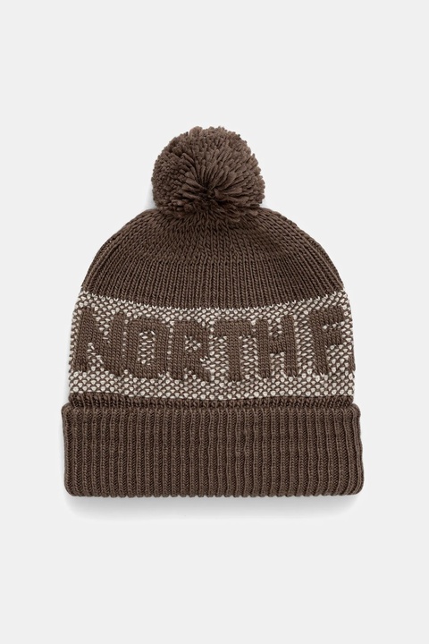 The North Face czapka Retro Cabin Beanie kolor brązowy NF0A88QW87I1 - zdjęcie produktu nr 1
