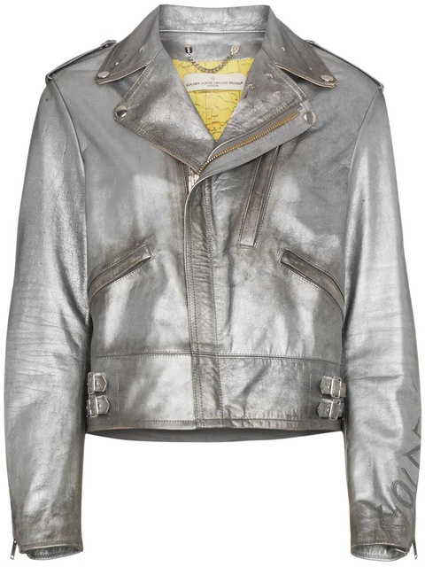 Golden Goose Chiodo biker jacket - Metallic - zdjęcie produktu nr 1