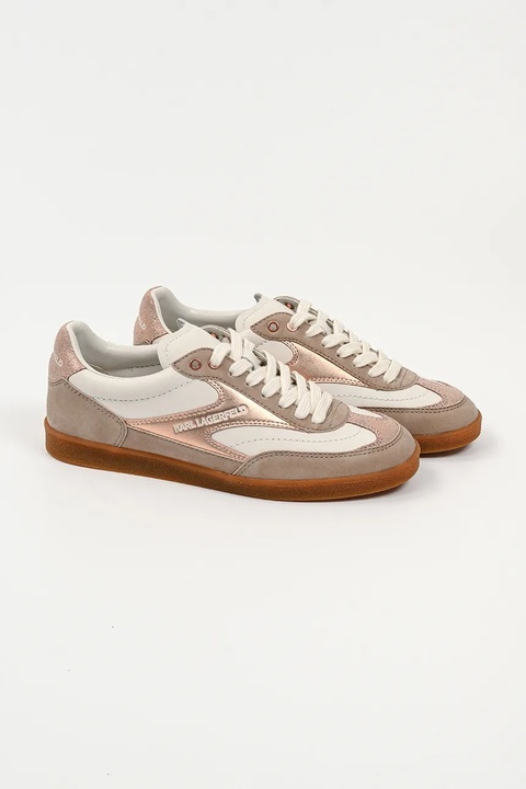 Karl Lagerfeld sneakersy skórzane KANDIDATE damskie kolor beżowy KL63855 - zdjęcie produktu nr 2