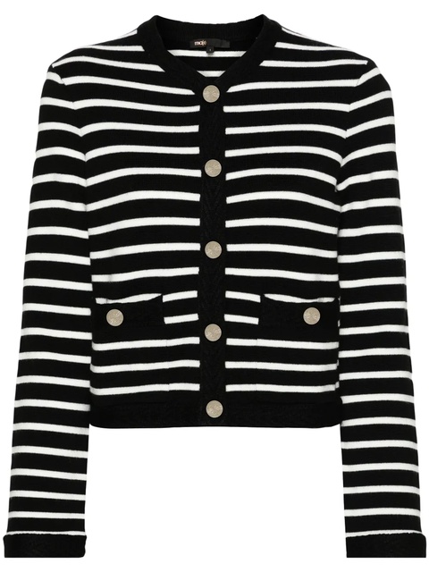 Maje striped knit cardigan - Black - zdjęcie produktu nr 1