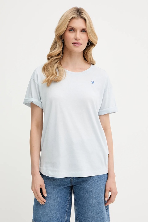G-Star Raw t-shirt bawełniany damski kolor niebieski - zdjęcie produktu nr 1