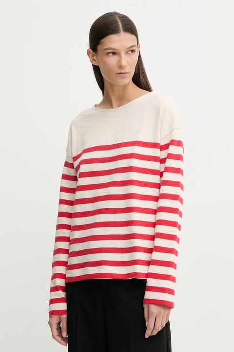 Marc O'Polo sweter bawełniany damskie kolor beżowy lekki 600304752021 - zdjęcie produktu nr 1