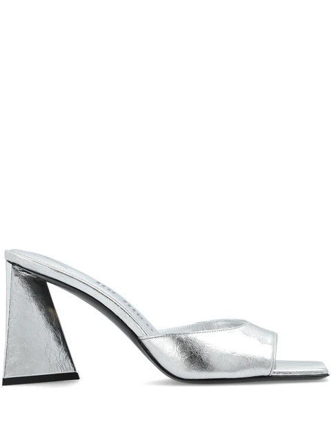 The Attico mini Devon 85mm leather sandals - Silver - zdjęcie produktu nr 1