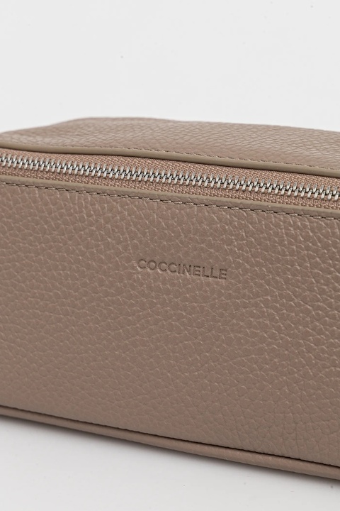 Coccinelle kosmetyczka skórzana kolor beżowy E5.MUK.95.G3.01 - zdjęcie produktu nr 2