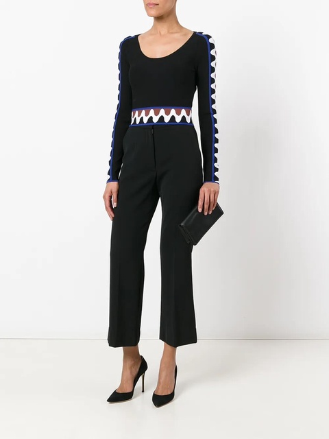 PUCCI wave pullover crop top - Black - zdjęcie produktu nr 2