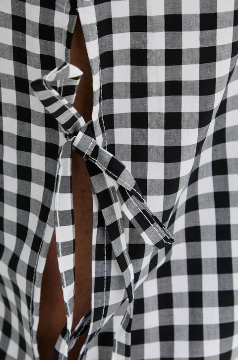 Answear.LAB spodnie bawełniane damskie kolor czarny proste high waist - zdjęcie produktu nr 2