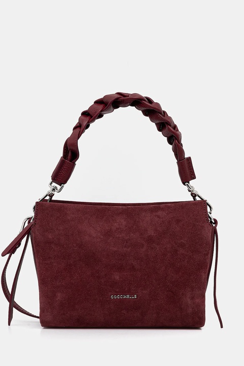Coccinelle torebka zamszowa kolor bordowy E1 P6P 58 01 01 - zdjęcie produktu nr 1