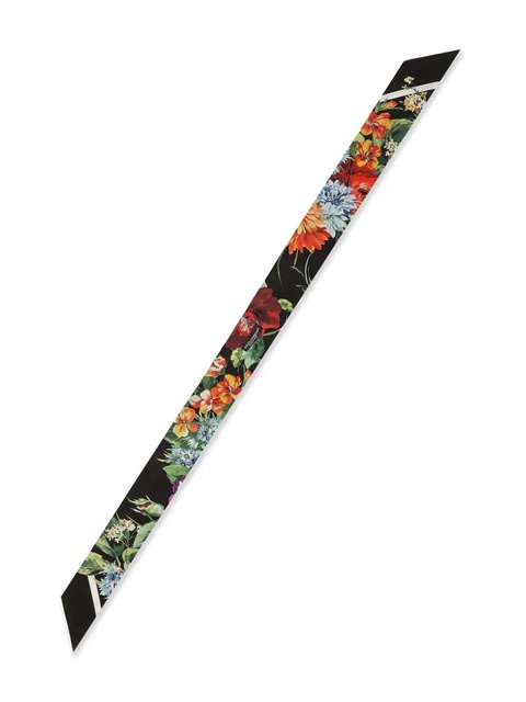 Dolce & Gabbana floral-print scarf - Black - zdjęcie produktu nr 2