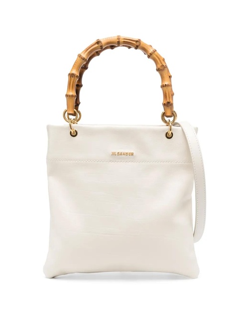 Jil Sander small bamboo-handle tote bag - White - zdjęcie produktu nr 1