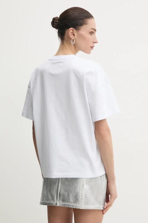 Armani Exchange t-shirt bawełniany damski kolor biały XW001182 AF15085 - zdjęcie produktu nr 2