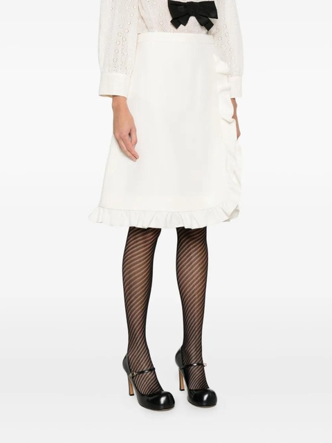 Valentino Garavani ruffled mini skirt - White - zdjęcie produktu nr 2
