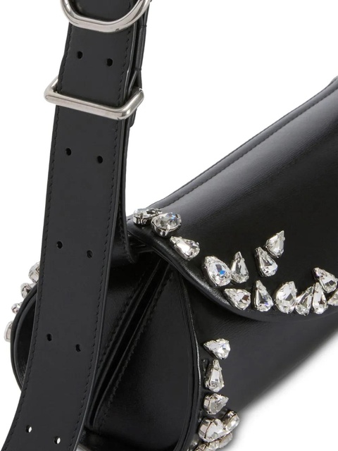 Jil Sander small Cannolo crystal shoulder bag - Black - zdjęcie produktu nr 2
