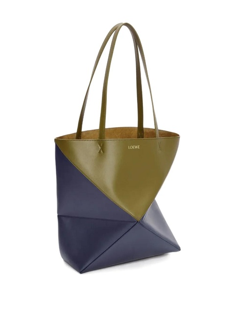LOEWE Puzzle Fold geometric panelled tote bag - Blue - zdjęcie produktu nr 2