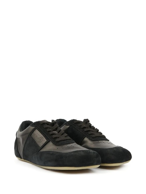 MM6 Maison Margiela leather sneakers - Black - zdjęcie produktu nr 1