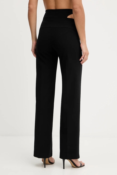 Versace Jeans Couture spodnie damskie kolor czarny proste high waist 79HAA100 N0356 - zdjęcie produktu nr 2