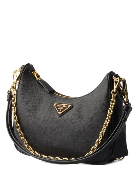 Prada Re-Edition leather shoulder bag - Black - zdjęcie produktu nr 1